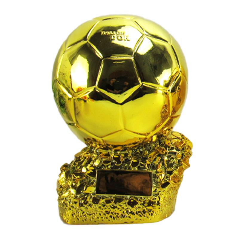 Ballon d'Or Trophy Ornament: Resin Football Craft, 2022 World Cup Souvenir, In Stock