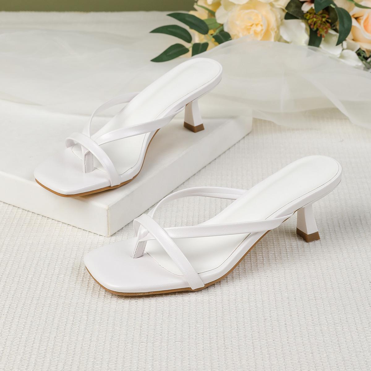 Women s 2026 Multicolor Square Toe Stiletto Slides