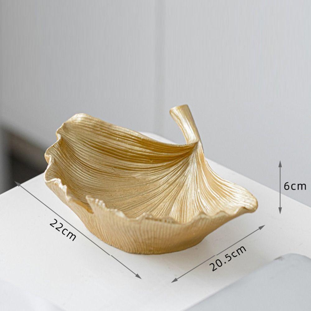 High Quality Ginkgo Shape Storage Decoration Multifunctional Resin Candy Dishes Snack Dish Tray Party Tableware