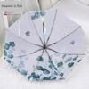 Paradise Umbrella Double-Layer Fresh Vinyl Sun Protective Sun Umbrella Three-Fold UV-Proof Sunny Umbrella Foldable Dual-Use Umbrella Female