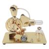 Stirling Engine Motor Model Colorful LED Educational Electricity Power Generator Toy for Kids Adults Gold