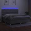 Maison Exclusive - Sommier à lattes de lit matelas et LED Gris clair 200x200 cm