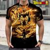 2026 Summer Dragon Ball Retro Fitness T-shirt Men's Oversized 3D Printed Short-sleeved Family