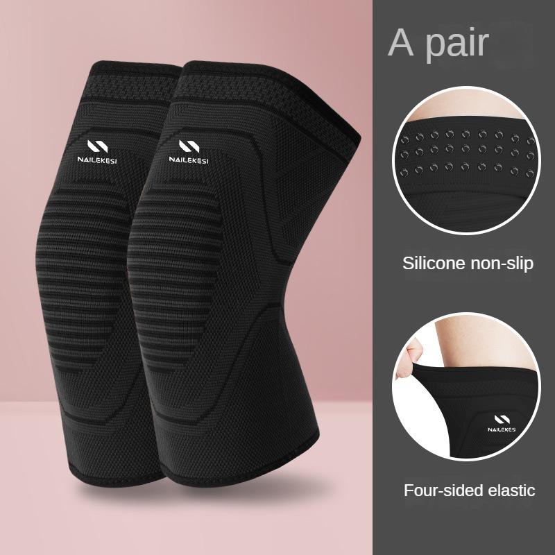 

Спортивные наколенники для женщин со скакалкой для защиты колен, нескользящие, профессиональные наколенники для бадминтона, силиконовые для бега S