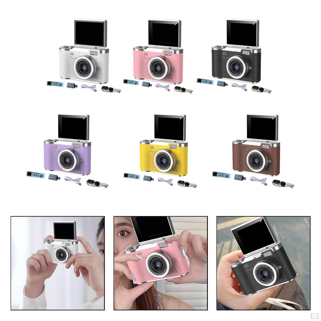 Cameră Digitală 4K Ecran Rabatabil 180° 2.4 inch 720P/1080P Compactă Zoom 8x pentru