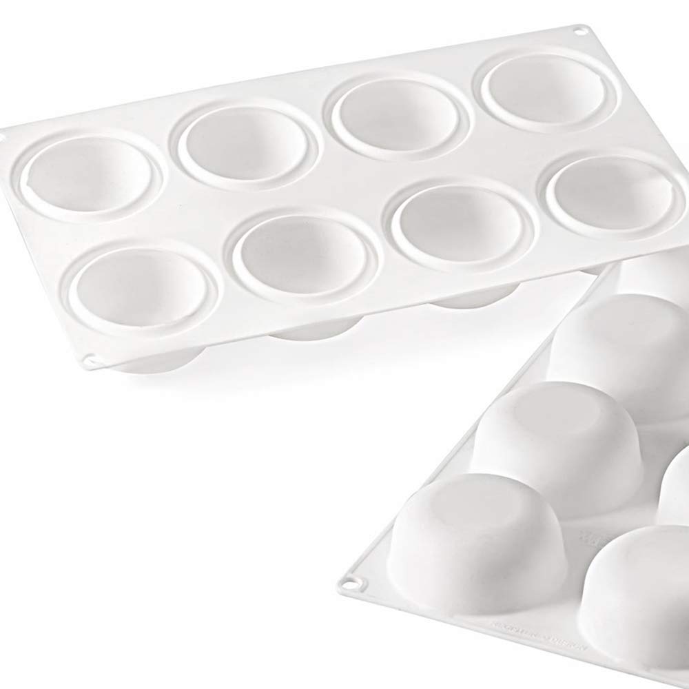 Multifunctional silicone model mousse cake mold, mousse mold, baking mold, ice cream mold (8-hole round mold)