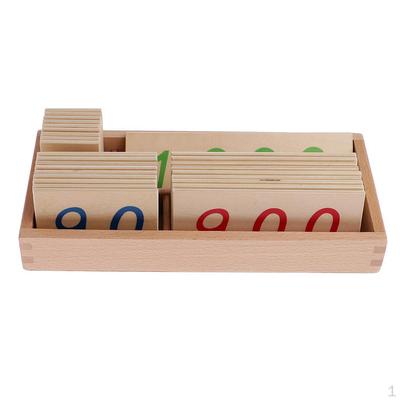 Montessori Mathematics Wooden Number Cards 1-3000 Math Early Learning