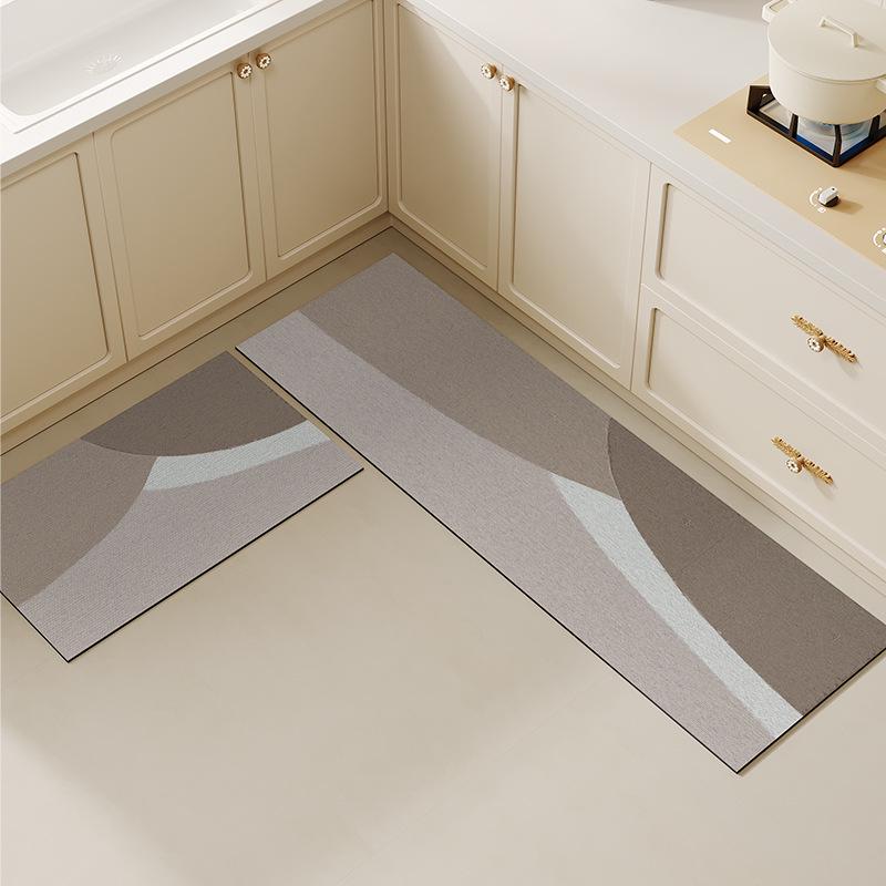 Wabi-Sabi Quadratische Küchenbodenmatten: Saugfähige, rutschfeste, weiche, verschleißfeste und pflegeleichte Kieselalgen-Schlammmatten