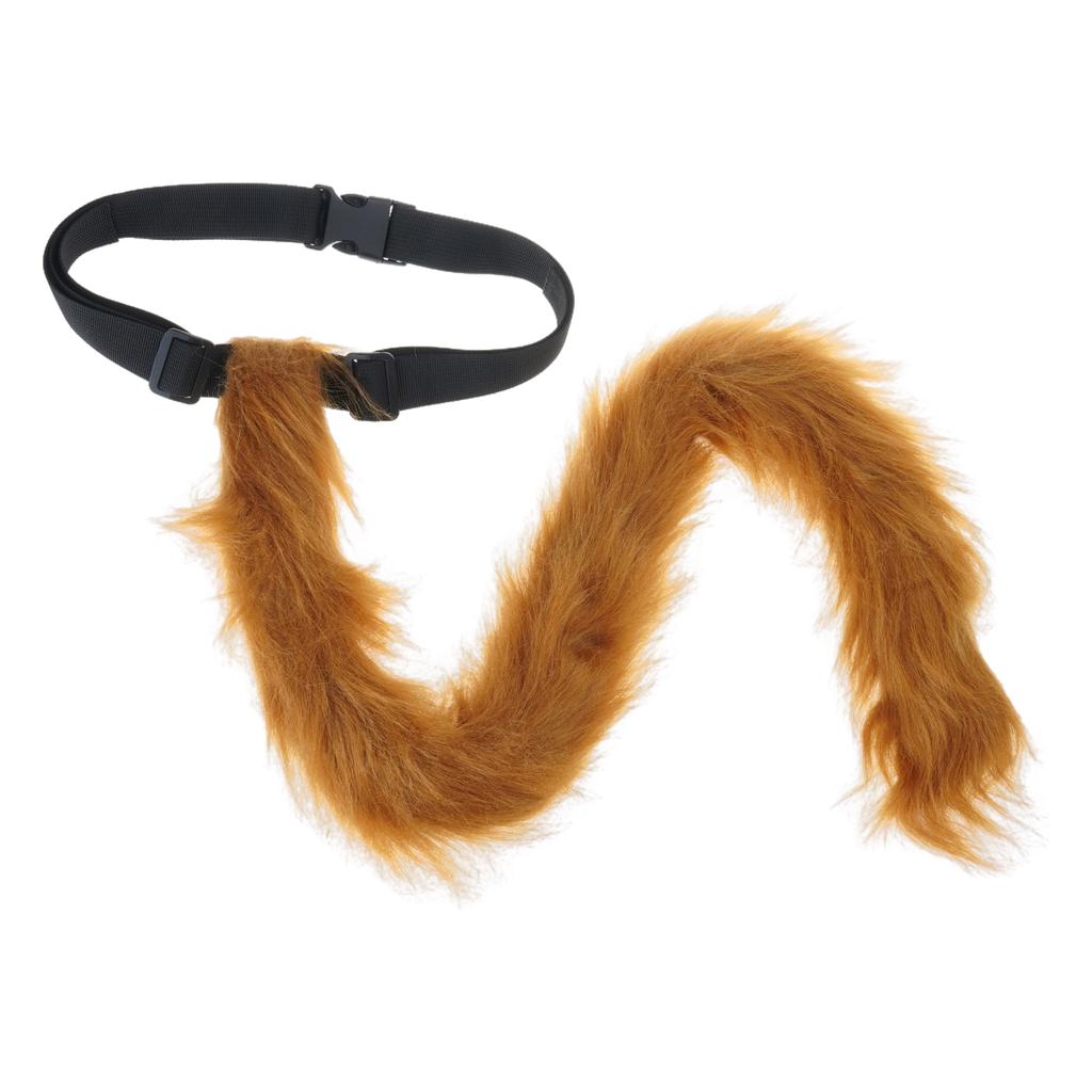 Disfraz Anime Esponjoso Largo para Cola de Gato Larga Flexible Felpa para Cola de Gato Adultos Niños Cosplay Cola Larga Accesorios de Disfraz