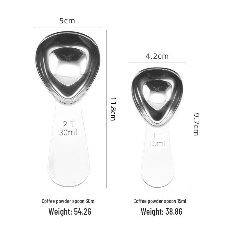 Stainless Steel Coffee & Baking Measuring Spoon Set, 30ml & 15ml