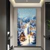 Copertura per Porta Scena Invernale con Neve Sfondo Fotografia Foresta Bianca Forniture Decorazioni Festa di Natale Interno Esterno