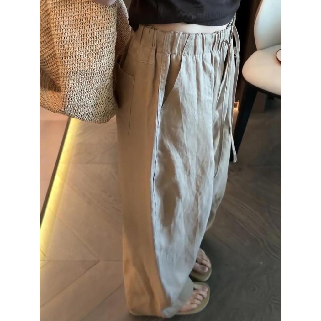 Women High Waist Wide Leg Pants Solid Gray Business Casual Trousers Straight Loose Office Daily Pants