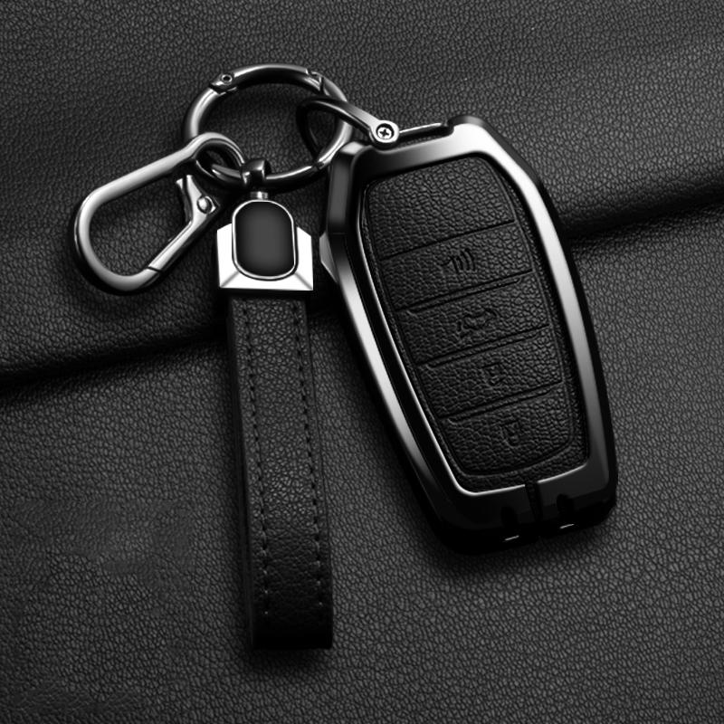 Neue Zinklegierung Leder Autoschlüssel Hülle Abdeckung Shell für Toyota CHR Hilux Fortuner Land Cruiser 200 Camry Corolla Crown RAV4 Highland