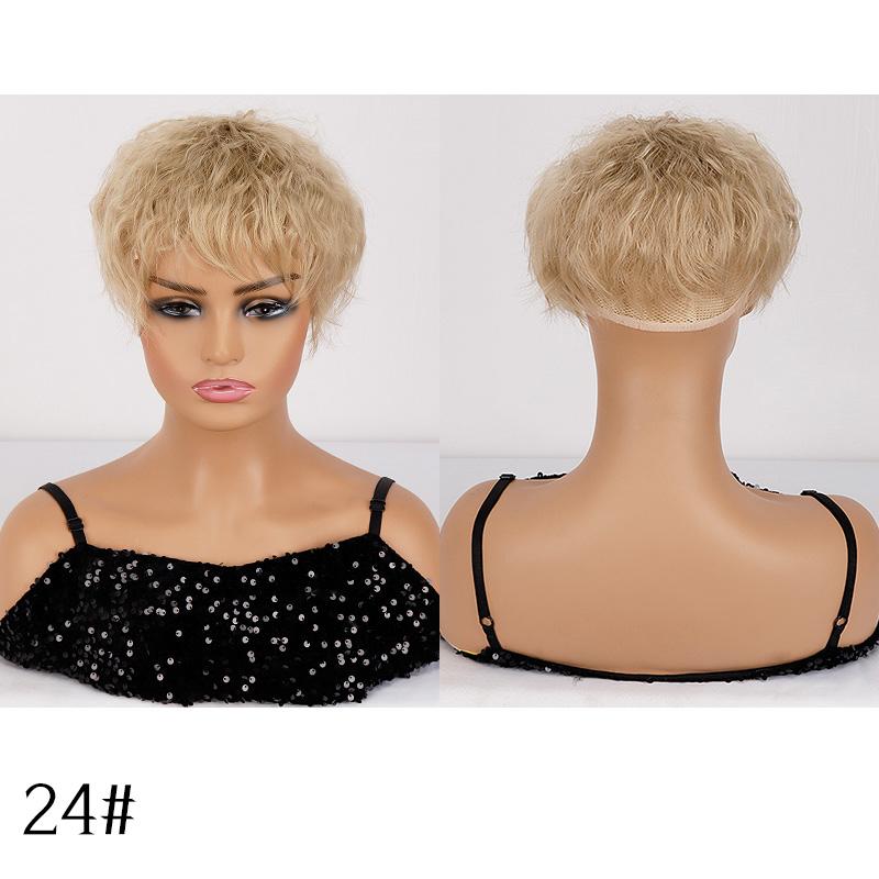 

MISSQUEEN женские короткие волнистые коричневые волосы из синтетического волокна с челкой 3D воздушные волосы для наращивания волос топперы для женщин повседневная одежда