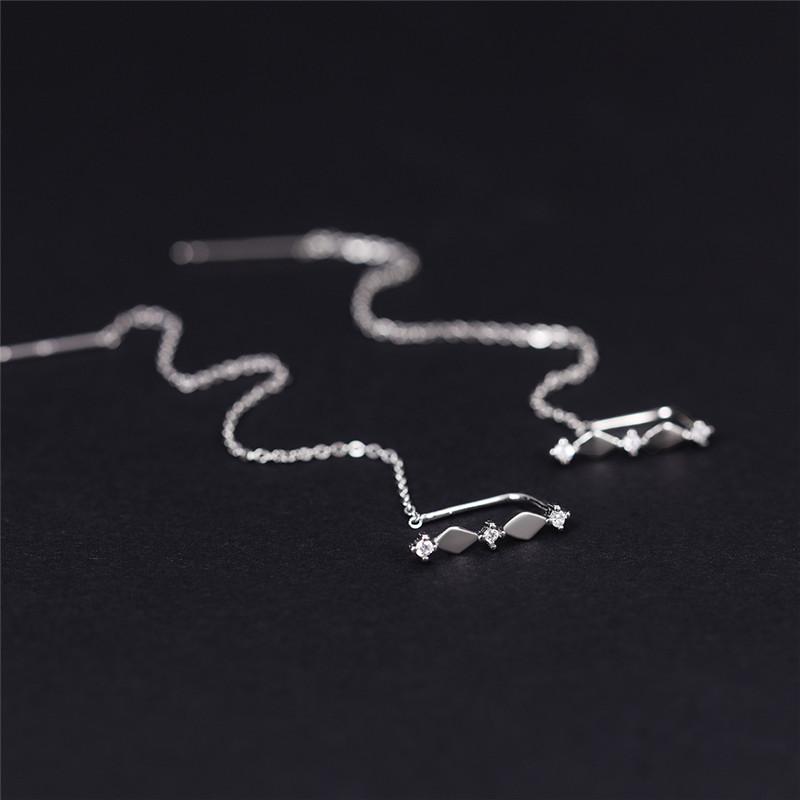 POMOiii Trendy Long Wire Hanging Earrings Women Romantic Ear Accessories For Dance Party Fancy Birthday Gift Wedding Jewelry