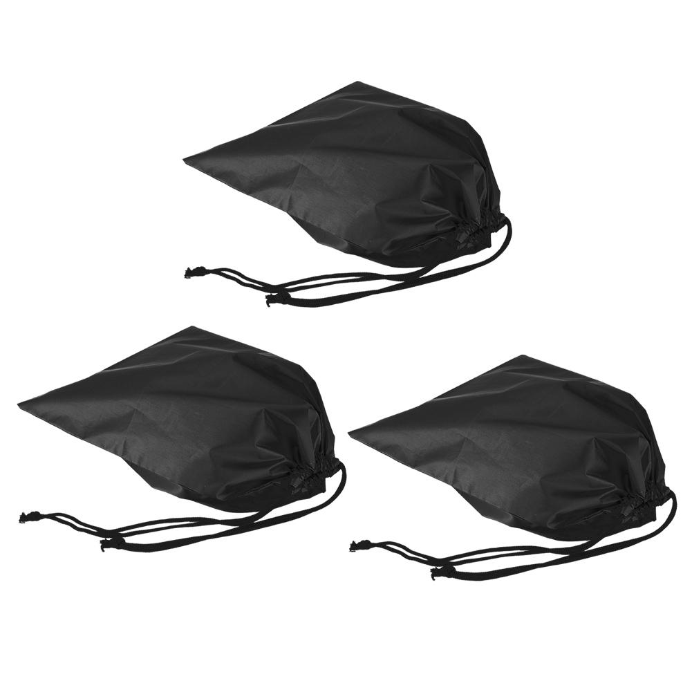 Nylon Drawstring Bag Waterproof Dustproof Storage Bags for Shoes Clothes OrganizerBlack