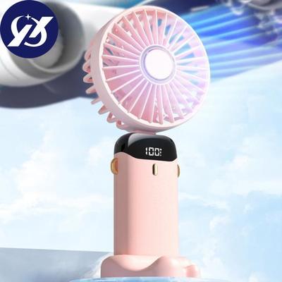 Miniventilador recargable con pantalla Digital, ventilador USB de ahorro de energía, suministro para dormitorio, 1 Juego