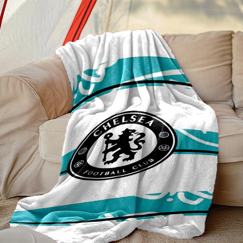1pc Comfortable Home Print Throw Blanket, Chelsea FC Blanket For Bed and Sofa Use, Special Present For Family