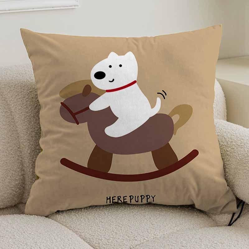 Cartoon-Tier-Kissenbezug Sofa Wohnzimmer Kissenbezug Büro Lendenkissen Nachttisch quadratischer Kissenbezug abnehmbar und waschbar