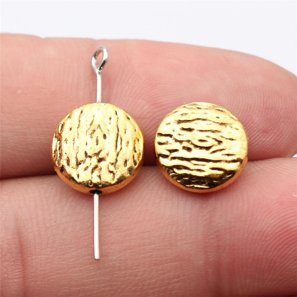 Twisted-Pattern Small-Hole Spacer Beads Mini Antique Bronze Silver Jewelry Making String Beads Separator