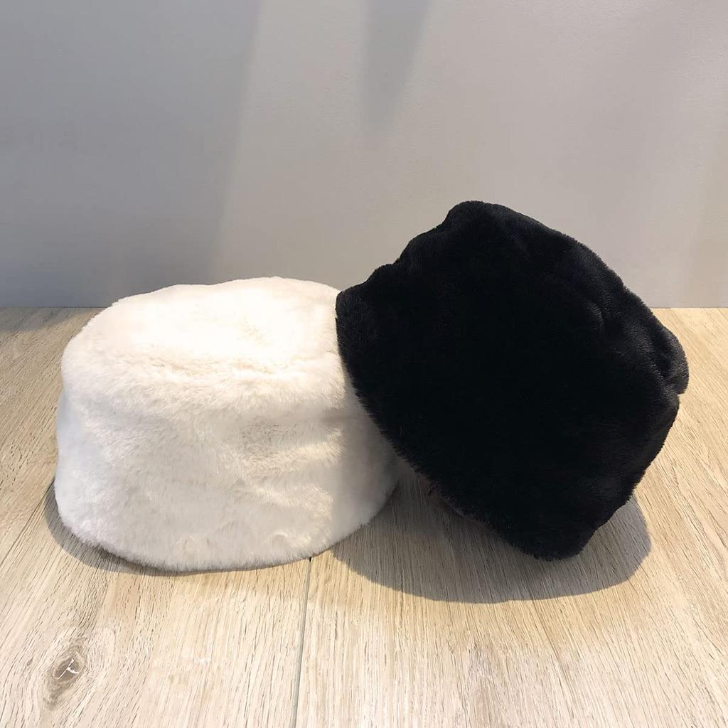 Basic Enchi Eco Fur Maetel Faux Fur One Size Fits Ivory Hat, Antibacterial, Deodorizing, Women's, All,