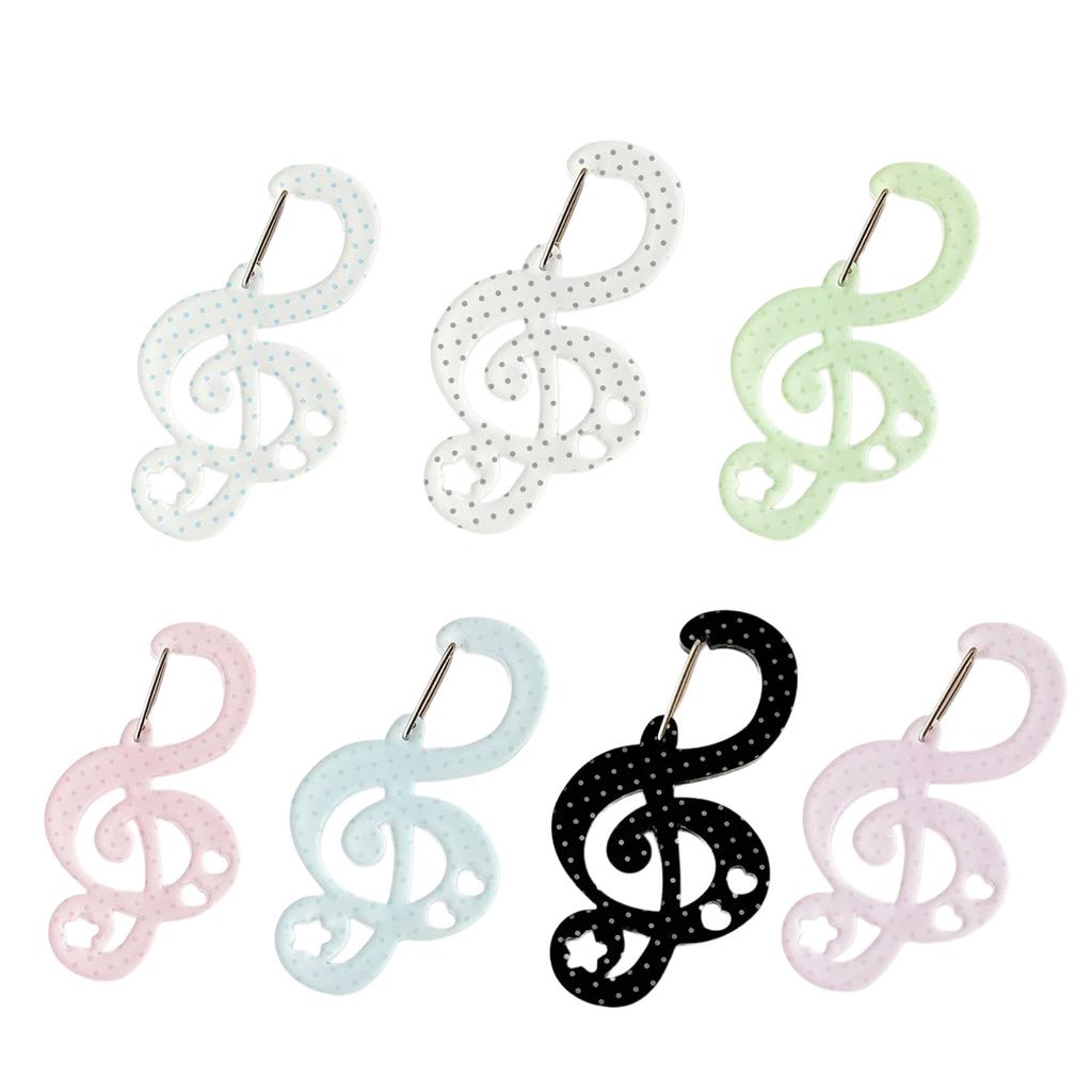 Acrylic Star Note Shape Carabiner Hook Clips Card Holder Keychain Portable Outdoor Keyring Hook Backpack Pendant Gifts