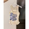 Designed Little Orchid Camisole Women's Summer Outer Wear Slim Bottoming Top
