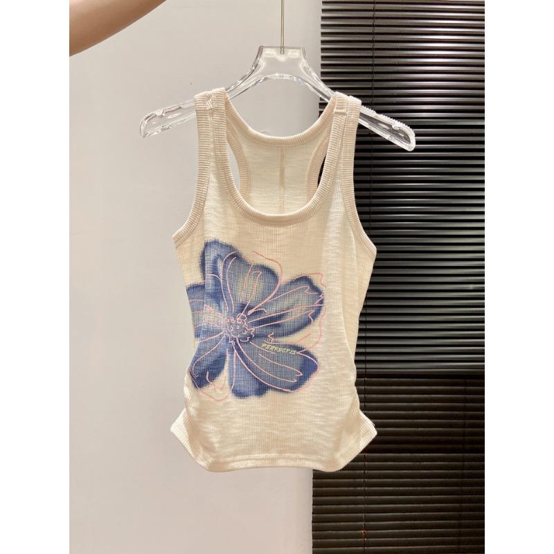 Designed Little Orchid Camisole Women's Summer Outer Wear Slim Bottoming Top