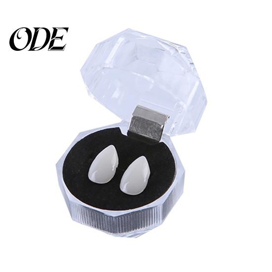 2 pezzi 13/15/17/19mm Halloween finti denti da vampiro zanne protesi Prop decorazioni per feste