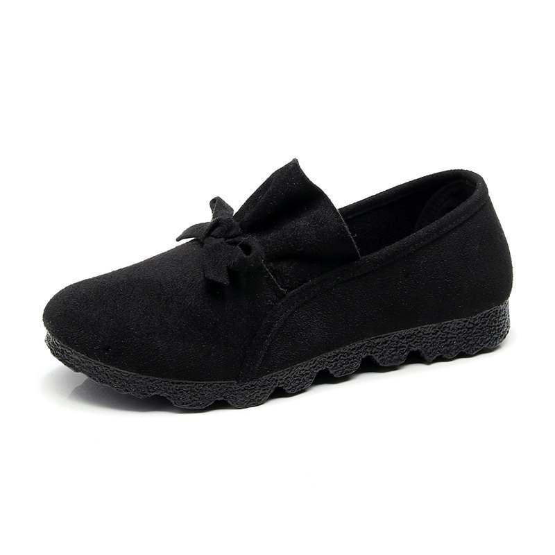 2019 Spring Old Beijing Cloth Shoes Single Shoes Doudou Shoes Maternity Shoes Mom Shoes Hotel Shoes Black 34