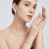 4Pcs Multilayer Necklace Bracelet Earring Ring Set Shiny Rhinestone Choker Bridal Jewelry Set  Women