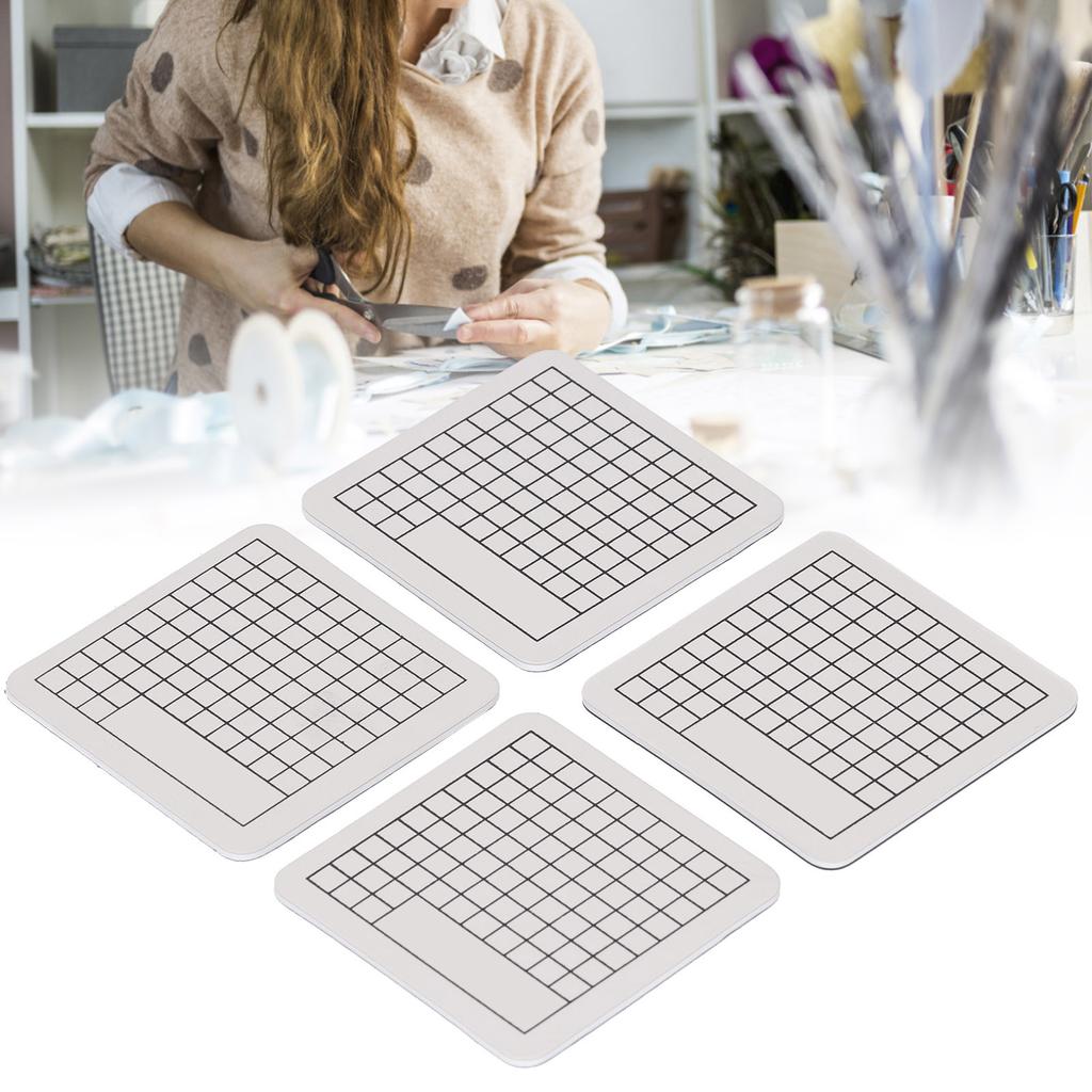 4Pcs Cutting Mat Mini Cute Model Cut Pad Paper Rubber Stamp Engraving Scale Board 6 x 6cm