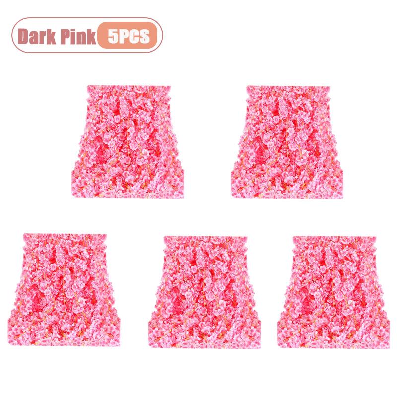 1-5PCS Faux Cherry Blossom Vine Artificial Flower Garland Ivy Decor for Cover Wrapping Wall Wedding Home Decoration