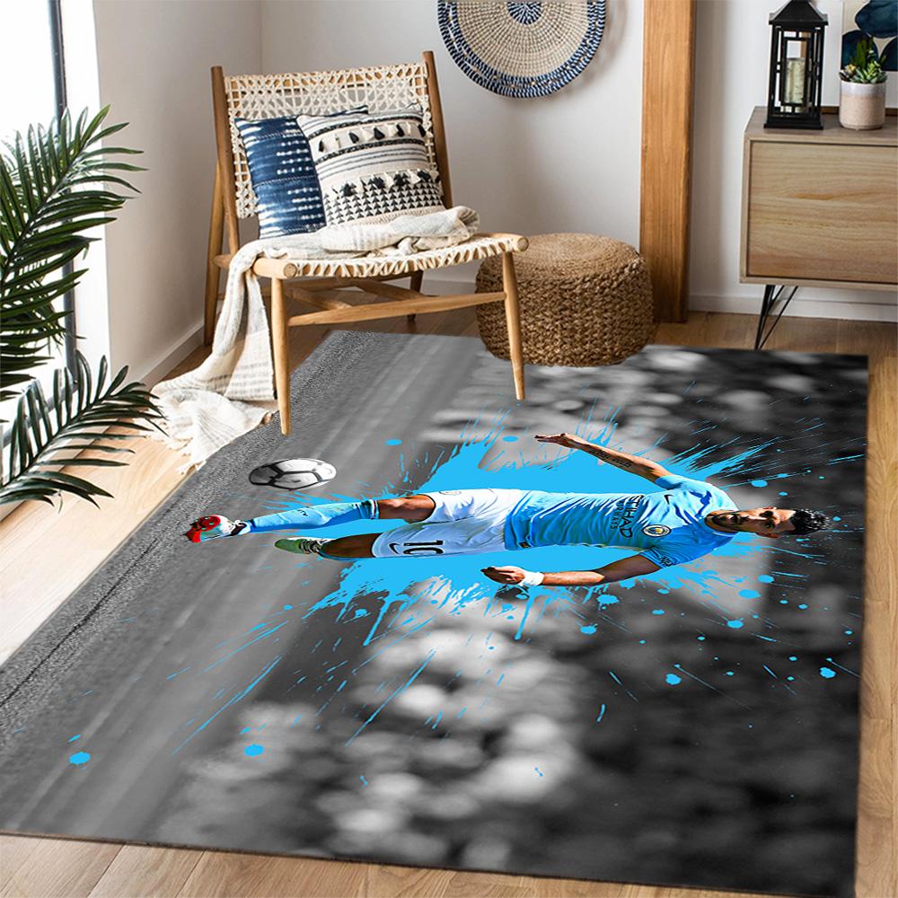 Dynamic Soccer Action Floor Mat Perfect for Bedrooms Kitchen Dining Room Dormitory Anti-slip Rug Office home decor Perfect Gift for Friends & Family