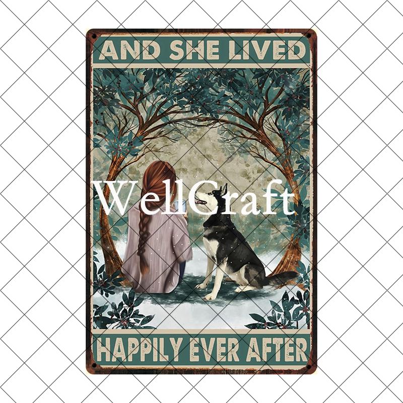 Wellcraft Pet Husky Dog Are Your Friend Wine Cafe Bath Shop Art Metal Tin Sign Wall Poster Iron Painting Pub D CM