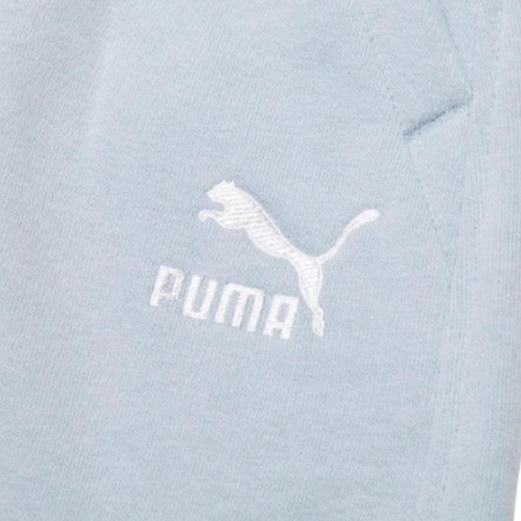 Puma Minimalist Brand Logo Comfortable Casual Knitted Long Dress Women dresses Mist-Blue 533137-61