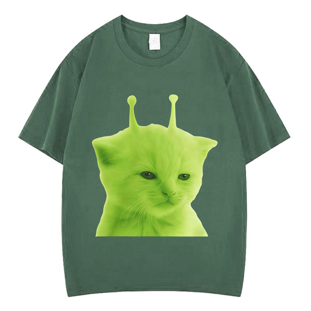 Funny Cat Meme T Shirts Unisexs Women Casual Cotton Vintage Tshirt Fashion Short Sleeve Oversized Harajuku Tshirts Streetwear