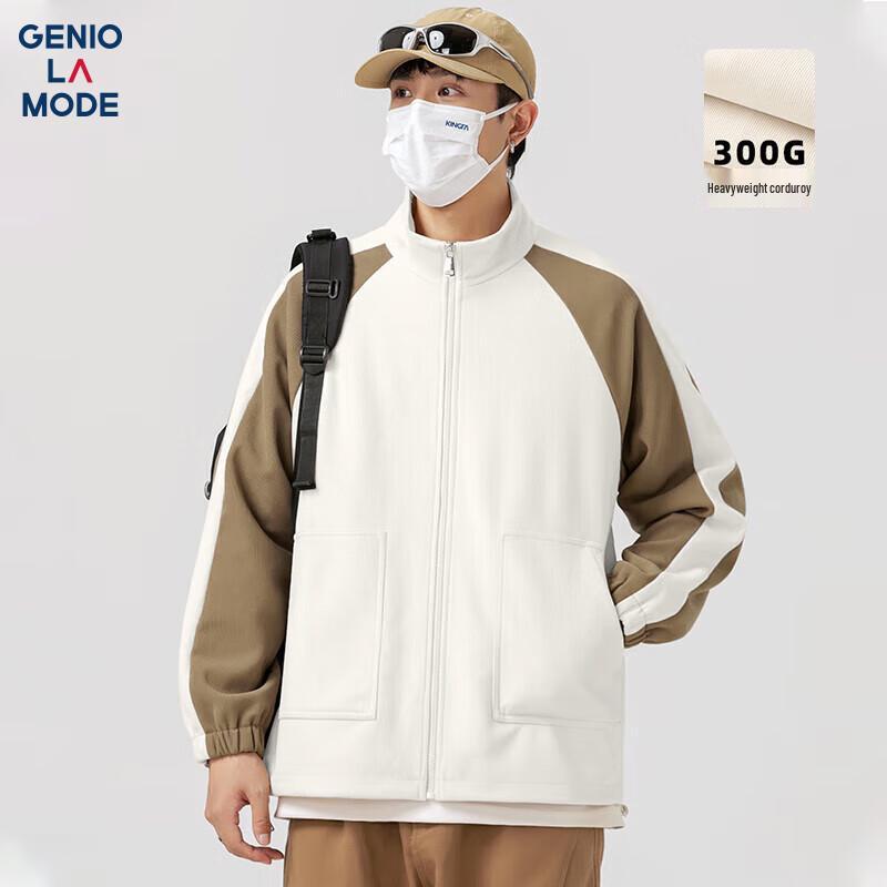 

GENIOLAMODE Men s Casual Loose Corduroy Jacket 2XL
