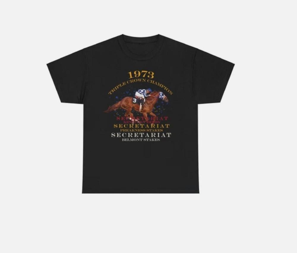 Triple Crown Champion Secretariat 1973 Nostalgic Retro Tshirt Unisex T-Shirt S