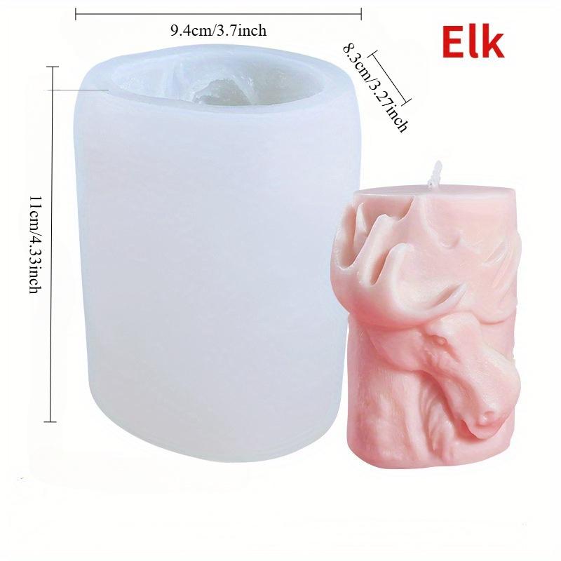 Serie Animale Matriță Silicon | Elan, Urs, Lup & Cal Lumânare, Rășină & Săpun Kit | Cadou DIY & Decor Acasă