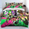 S-Splatoon Game Gamer Cartoon Duvet Cover Set HD Comforter Cover for Kids Bedding Sets Bedclothes Bedroom Decor