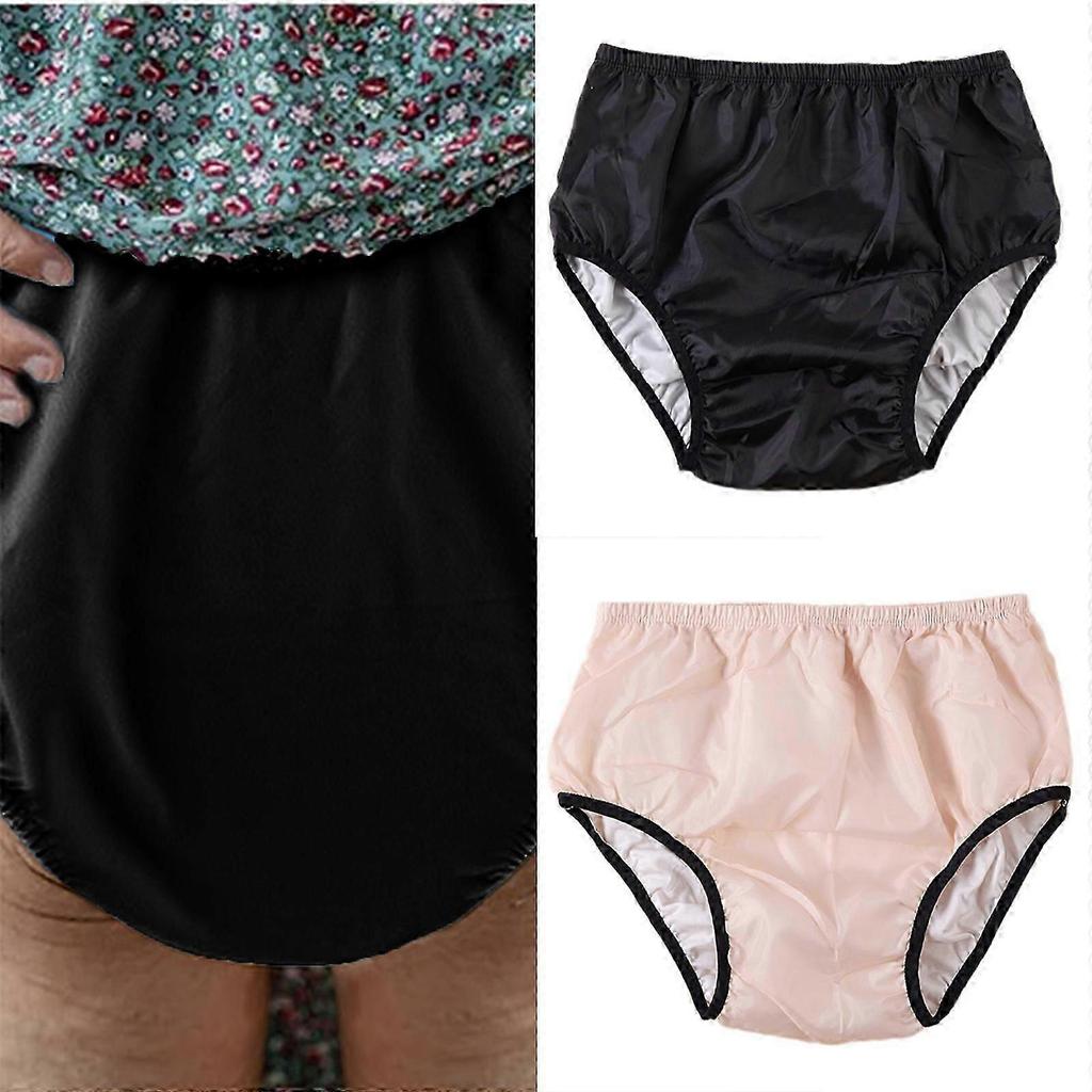Adult Diaper Cover Washable Incontinence Underwear Leakproof Waterproofs Underwear for Women Men Pull on Cover Pants Meat color