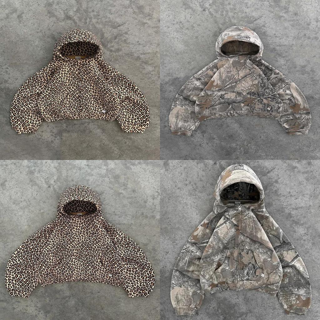 Mikina s kapucí a leopardím vzorem, dlouhý rukáv, fleecová, pro teenagery, ležérní oblečení