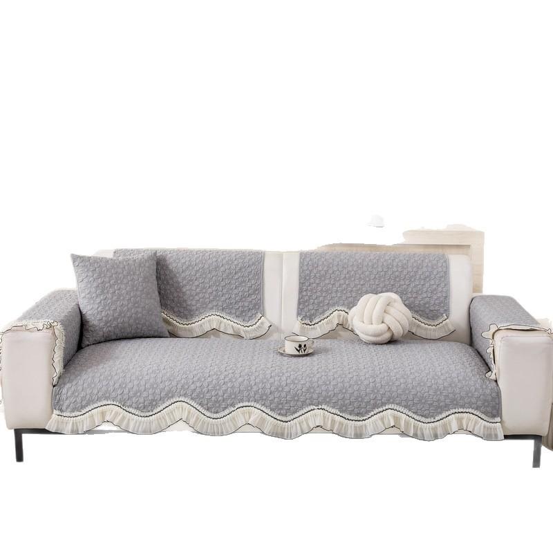 Cream Wind Sofa Cushion Universal In All Seasons  New Pure Cotton Summer Seat Cushion Sub-Cover Cloth Towel Fixed Non-Slip Cover
