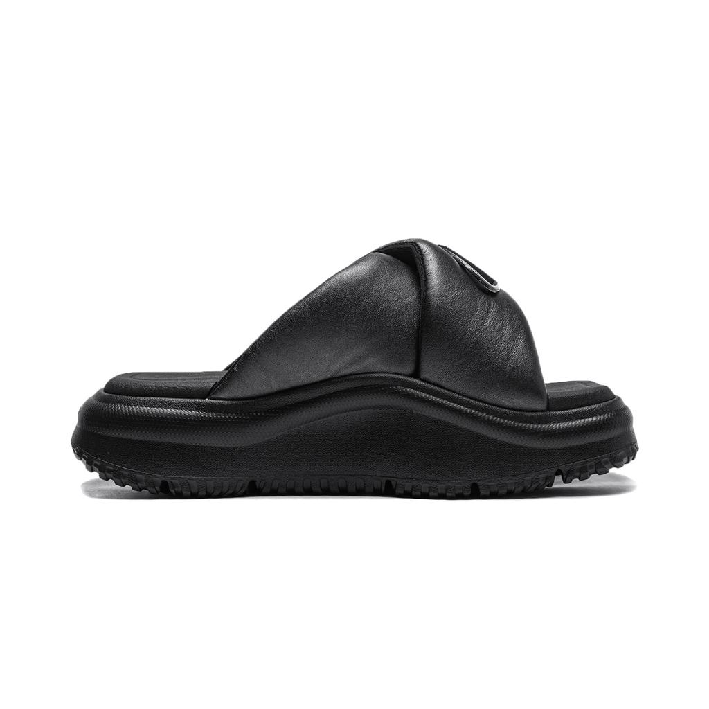 Ciabatte Li Ning Bred alla Moda Suola Spessa Comode Casual Antiscivolo Sandali a Ciabatta Calzature Donna Nero AGAU006-2