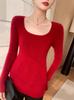 Women's Slim Fit Solid Color Cashmere Sweater - Soft, Round Neck, Seamless Knit Base Layer