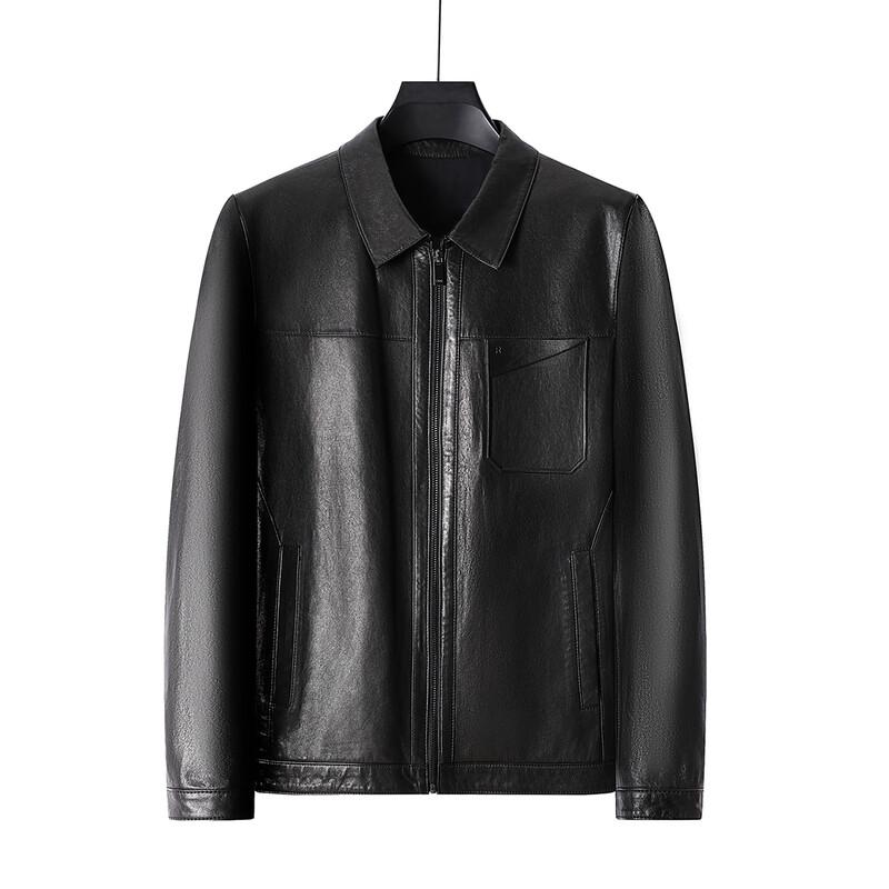 

Firstview Men s Urban Casual Goatskin Flocked Long-Sleeved Jacket FV25D1737 3XL