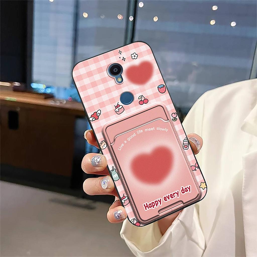 Silicone Fashion Design Phone Case For Sharp Rouvo V Card Slot Back Cover Shockproof Waterproof Anti-knock Cartoon TPU