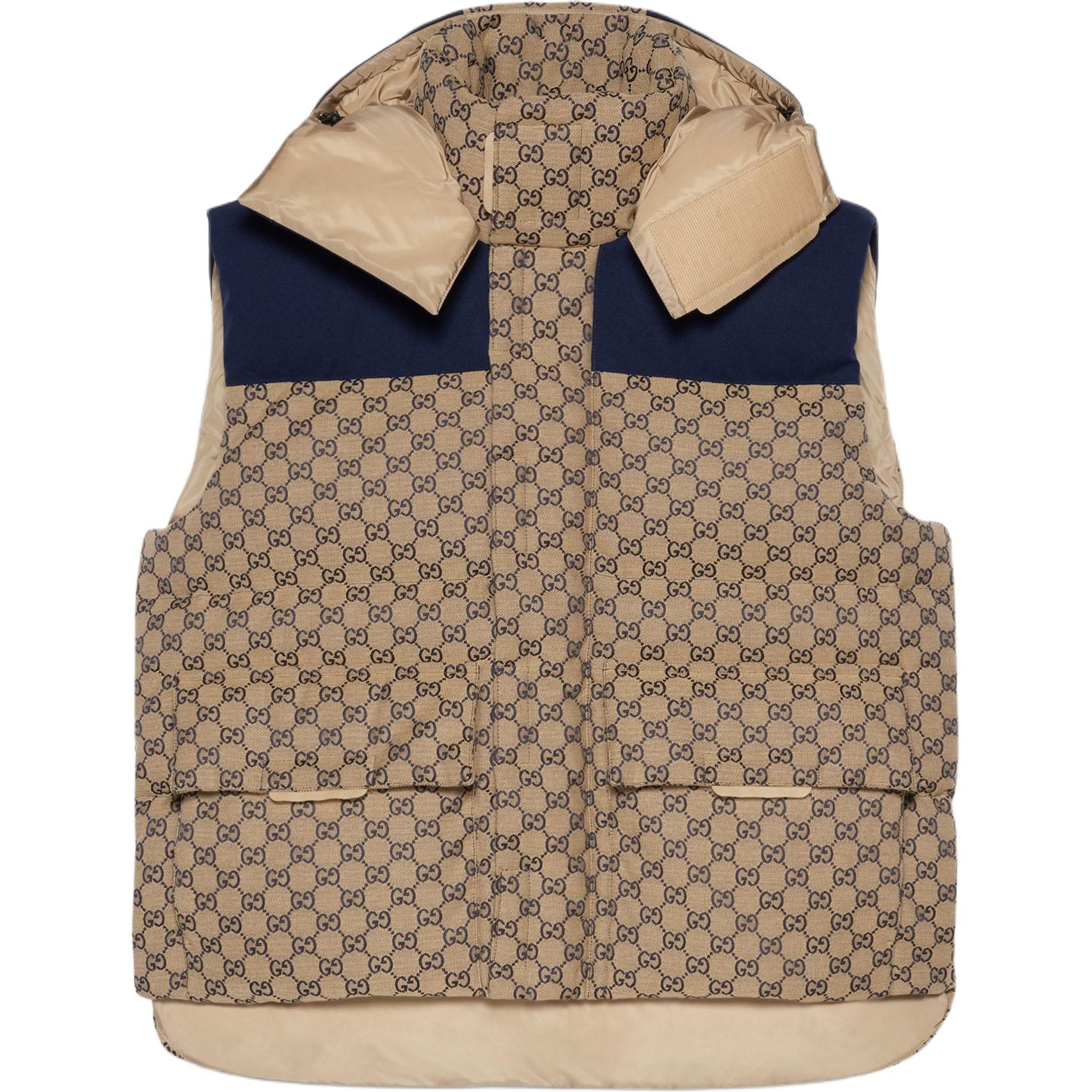 GUCCI Gg Auduma Dūnu Veste Ar