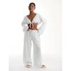 **2025 Summer Women's Solid Color Casual Loose Pants – European and American Style**